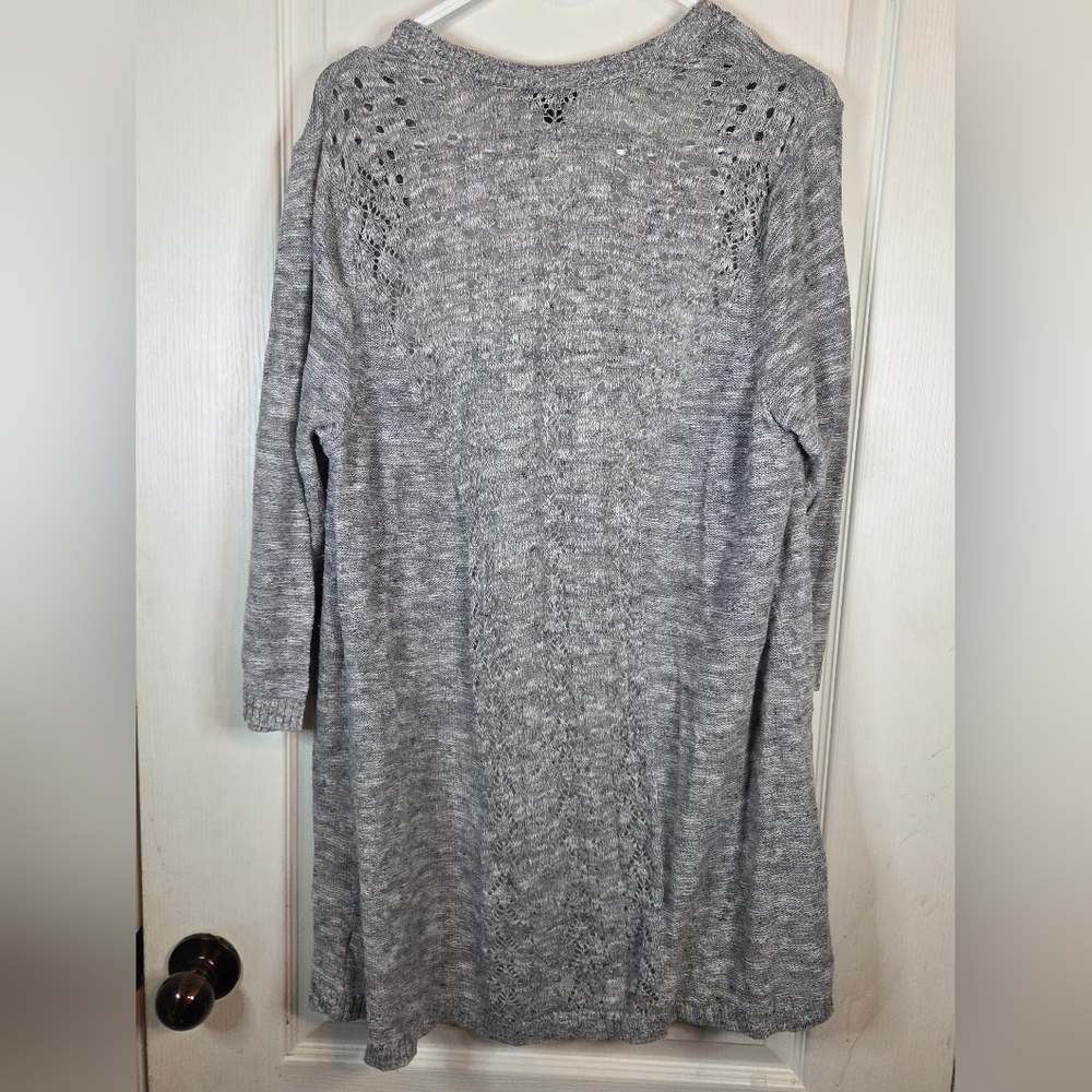 Torride Heather Gray Open Cardigan Plus Size 1 - Picture 2 of 7